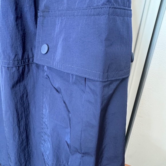 PINK Victoria's Secret Satin Parachute Cargo Pants Blue - Picture 14 of 16